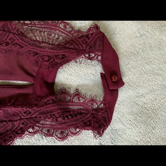 Burgundy two piece Lulus dress small - Picture 4 of 16